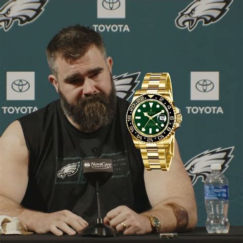 Jason Kelce retires wearing meaningful Rolex .